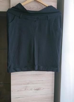 Стильная чёрная юбка для беременных happymum