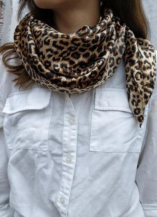 Шарф анималистический принт леопард шаль палантин платок хустка3 фото