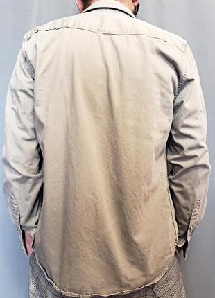 Сорочка zara man на кнопках бавовняна сорочка з довгим рукавом хакі р.м original4 фото