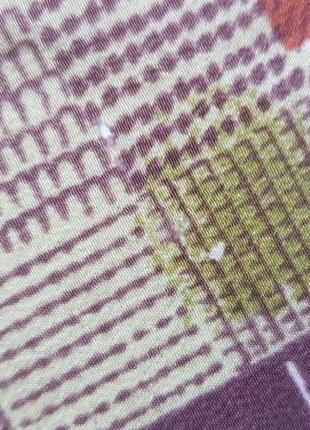 Шелковый платок на шею 100% натуральный шелк цветочный принт гусиные лапки9 фото