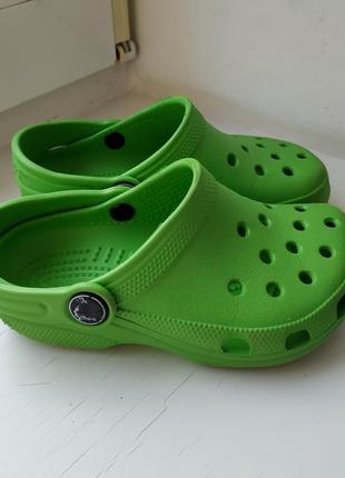 Крокси crocs 25-26р. 15.5-16 см. зелені3 фото