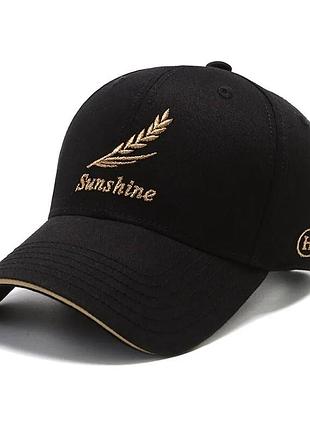 Бейсболка narason из хлопка черная с логотипом sunshine