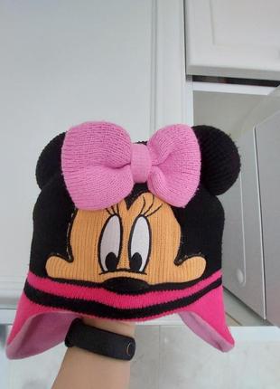 Тепла шапка на флісі minnie mouse3 фото