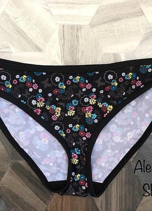 Новые фирменные купальные трусики бразилианна с цветочным принтом