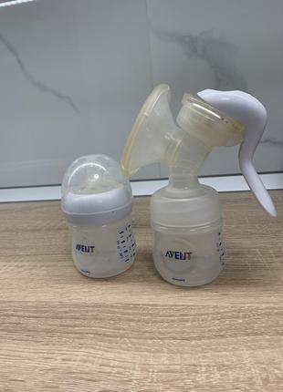 Молокоотсос philips avent, бутилочка для новорожденных1 фото