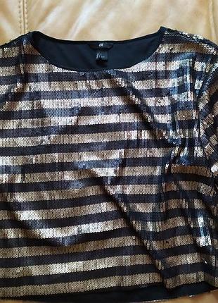 Блуза h&m паетки блеск и шик