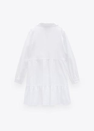 Сукня сорочка ярусна - міні zara котон9 фото
