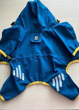 Комбінезон, плащівка, дощовик для собак із капюшоном від cheepet.