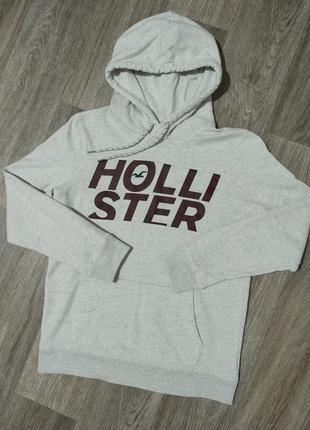 Чоловіче худі/hollister/сіре худі/толстовка/кофта з капюшоном/ чоловічий одяг/світшот/ светр/abercrombie&fitch/