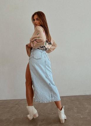 Турецкая джинсовая юбка2 фото