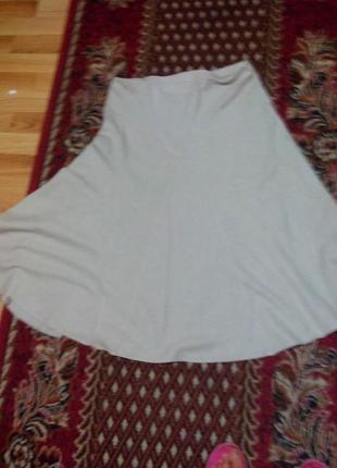 Батальная юбка лен.большой размер1 фото
