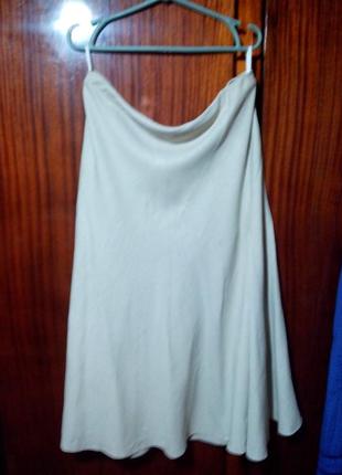 Батальная юбка лен.большой размер2 фото