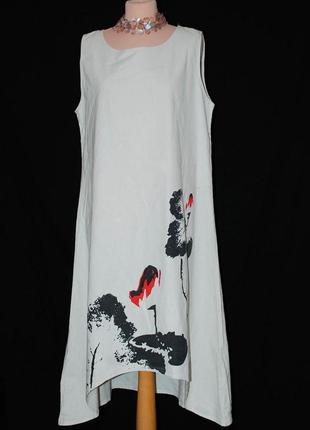 Zanzea натуральное платье сарафан с удлинённой спинкой свободный трапеция бочонок.2 фото