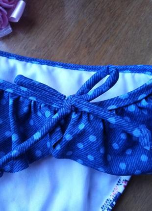 Крутые купальные плавки debenhams рюши синие в горошек разноцветные3 фото