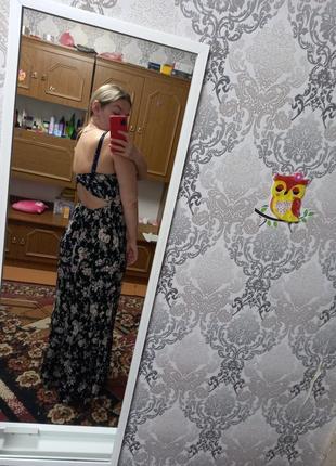 Сарафан длинный в пол макси платье на брителях ярусная3 фото
