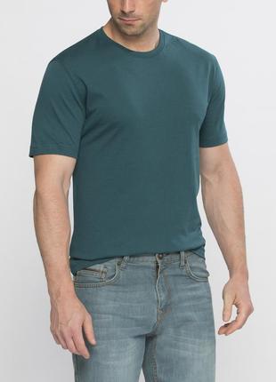 Чоловіча футболка lc waikiki / лз вайкікі кольору морської хвилі1 фото