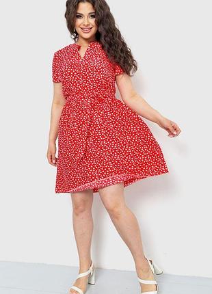 Плаття з квітковим принтом колір червоний розмір s fa_006837