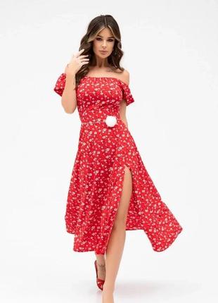 Платье для женщин цвет красный fi_007235