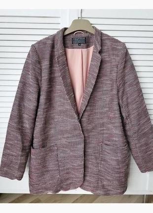 Базовый оверсайз пиджак твидовый блейзер женский пиджак оверсайз розовый пиджак букле1 фото