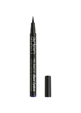 Підводка фломастер для повік aden cosmetics me-racle liquid eyeliner 03 blue синя