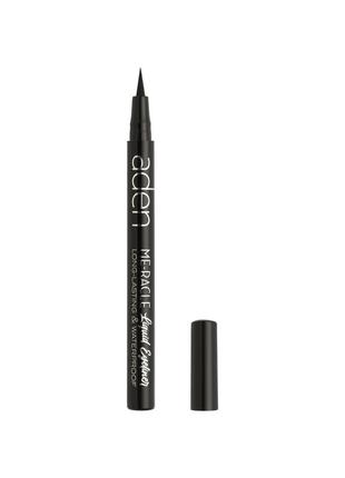 Підводка фломастер для повік aden cosmetics me-racle liquid eyeliner 01 black чорна