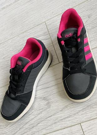 Кроссовки adidas оригинал на девочку розово-черные 31 р. 20 см7 фото