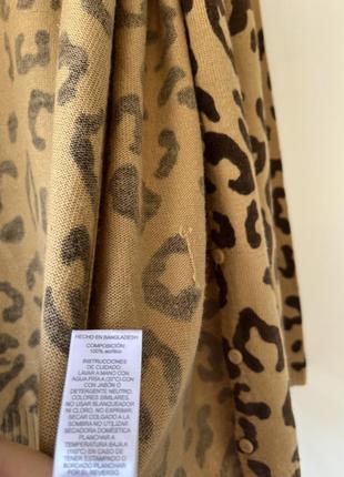 Кардиган светр акриловий світло коричневий animal принт la mode6 фото