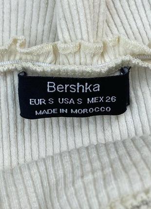 Топ рубчиком bershka размер s/36/8 молочного цвета4 фото