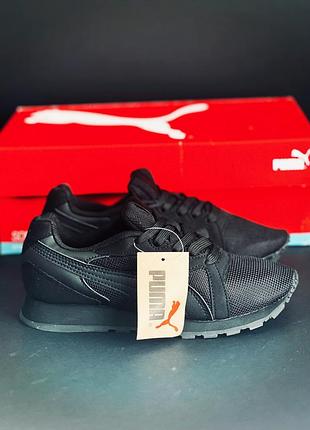 Кросівки жіночі чоловічі puma black кроссовки сетка лето весна пума