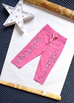 Брюки с единорогом двунитка