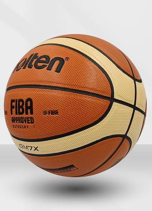 Баскетбольний м'яч molten gm7x офіційний розмір 7, 12 панелей, fiba approved.2 фото