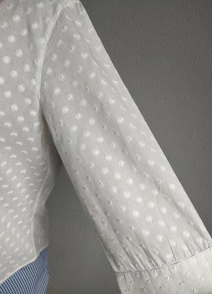 Блуза із 100% бавовни з вишивкою плюмети, monndonna7 фото