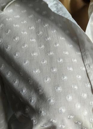 Блуза із 100% бавовни з вишивкою плюмети, monndonna4 фото