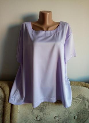 Елегантна светлосиреневая блуза, р 241 фото