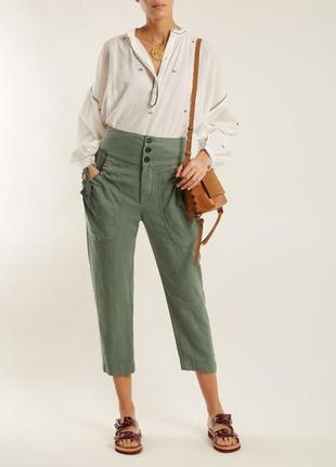 Фирменные брюки isabel marant étoile weaver high-rise cropped trousers