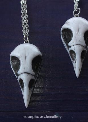 Кулон череп птицы с цепочкой в подарок3 фото