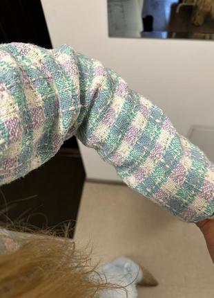 Фантастичний твідовий піджак із щільної тканини від бренду zara5 фото