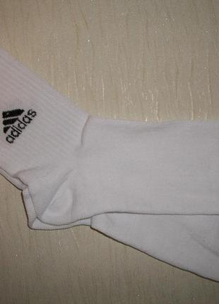 Білі шкарпетки "adidas"2 фото