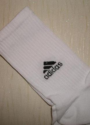 Білі шкарпетки "adidas"3 фото