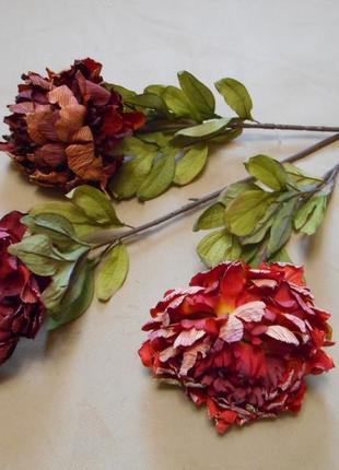 Искусственные ветки цветов .пионы,георгины,хризантемы.1 фото