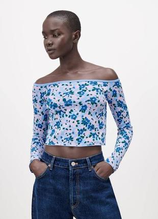 Топ/ кофтинка в квіточку zara