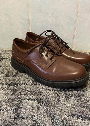 Мужские кожаные туфли clarks 43р2 фото