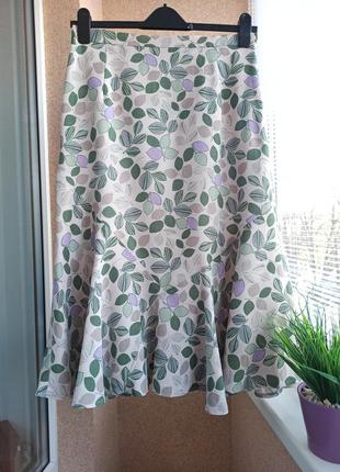 Красивая летняя юбка миди в цветочный принт2 фото