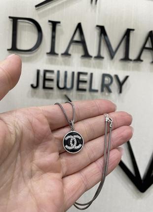 Срібна підвіска з емаллю 925 проба (серебро,срібло,кулон)