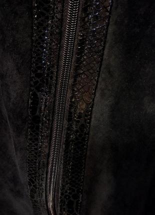 Черная замшевая куртка жакет пиджак