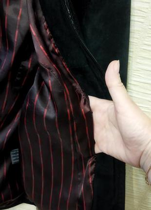 Черная замшевая куртка жакет пиджак