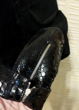 Черная замшевая куртка жакет пиджак