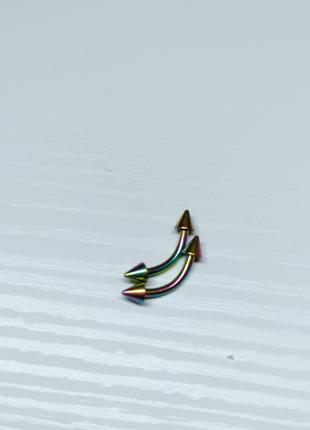 Пірсинг мікробанан сережка в брову шипи