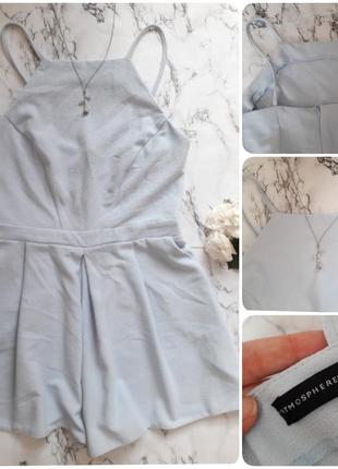 Ромпер комбинезон светло-голубой с шортами