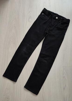 Брюки, джинсы черные, h&amp;m, р. 122/128